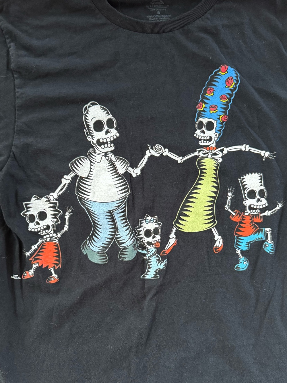 Simpsons Skeleton Crew Black Tee